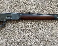 Item #101
Winchester Model 1873 Lever Action Rifle
A very nice example of a lever action .32 caliber Winchester carbine rifle. The model 1873 was known as the rifle that won the West.
This rifle with serial number #637962B was manufactured in 1910 and will require a FFL clearance for the purchaser.
The action is tight and is fully operational. The octagon barrel and the loading tube ad value and it’s got that old western look.
A great addition to your collection.
Cost: $3500.00