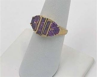 10K Amethyst Ring 