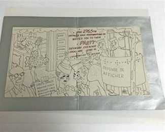 Original Artist WWII Sketch