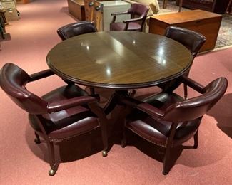 5 pc. leather office / dining set