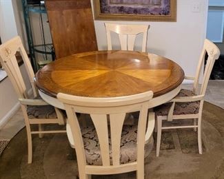 Kitchen table and chairs with leaf