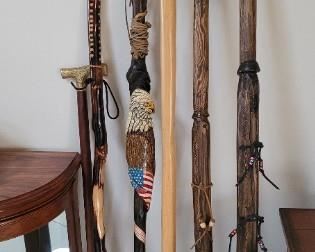 Hand carved Walking sticks