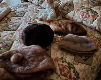 Fur hats and collars
