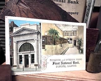 Vtg. First National Bank of Dundee postcard 