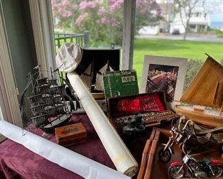 Large amount of rolled nautical maps of our lakes