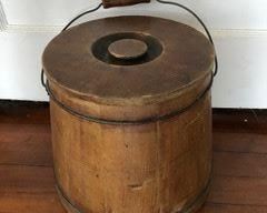 Wood and Wire Bucket with Lid, just like your grandma used!