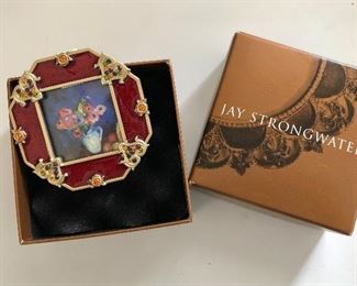 $60  Jay Strongwater picture frame.  3.25" H, 3.25" W, 1.25" D