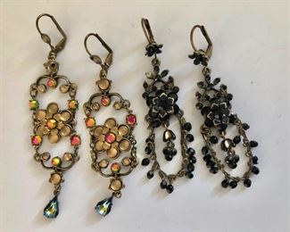$30 ea Michal Negrin earrings.  Right earrings: 3"L 