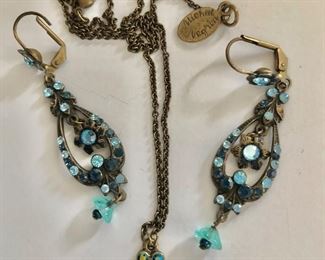 $30 ea Michal Negrin necklace AVAILABLE, earrings SOLD .  Earrings: 2.5"L 