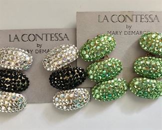 $20 ea Mary Demarco for La Contessa  Each: 2.5"L; 1.25"W 
