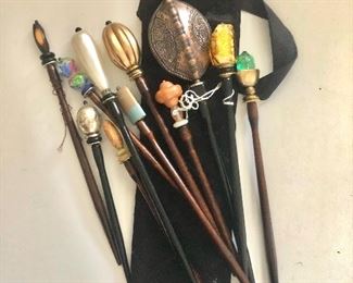 $50 Mei Fa assortment hair ornaments in case 