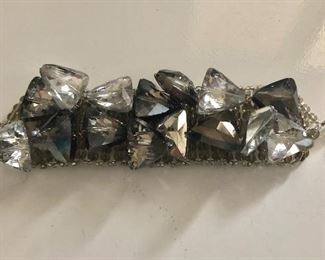 $20 Triangular rhinestones magnetic clasp bracelet.  7"L 