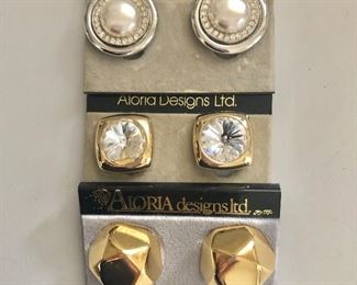 $10 ea Aloria clip earrings.  Top: 1.15"diam 