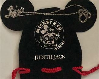$45 Mickey Mouse pendant necklace includes Mickey Mouse pouch.  Necklace: 18"L and pendant: 0.6"Lx0.75"W 