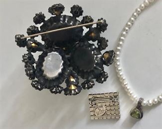 Detail  Black mourning pin SOLD 