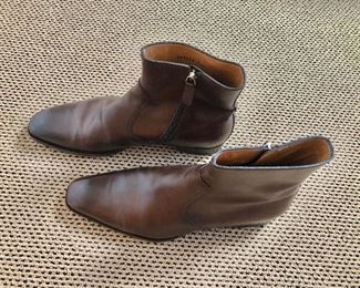 $140 Gucci Men's Brown Leather Ankle boots size 11.5 