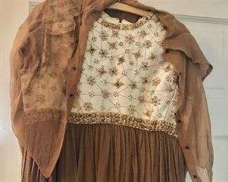 Gauzy jacket over dress 