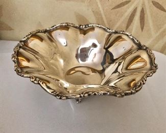 $295 Sterling silver shallow bowl #2.  3.25" H, 7.5" diam.  324g