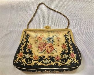 $20 Vintage  petit point purse.   5.5" H, 7.5" W.