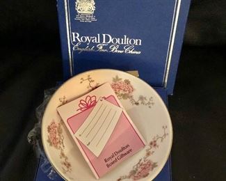 $20 Royal Doulton New in box dish - 2 available. Each 2.5" H, 5.5" diam. 