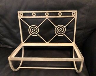 $40 Metal decorative shelf holder.  15.5" H, 16.5" W, 9" D.