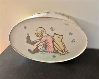 $40 Winnie the Pooh fabric covered box.  9" H, 19.25" W, 12.5" D.  
