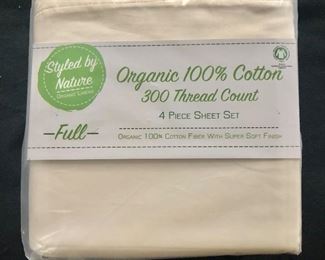 $40 Organic 100% cotton 4 piece sheet set 