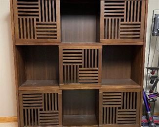 Shelf unit w/ doors, 39” x 15”x 54”H, was $155, NOW $110