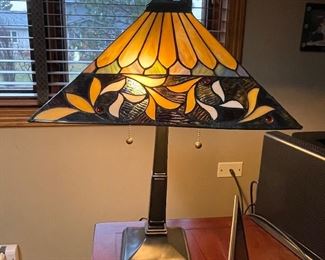 Stained glass lamp, 23"H, $99