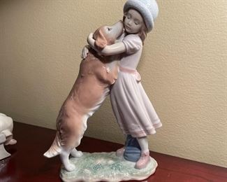 Lladro "A Warm Wecome" girl & dog, 10"H, was $195, NOW $145
