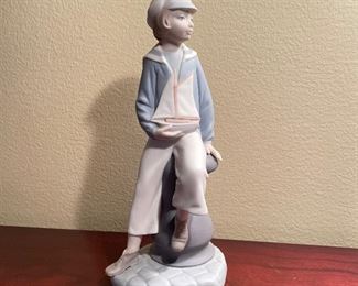 Lladro boy with yacht, 9", was $48, NOW $34