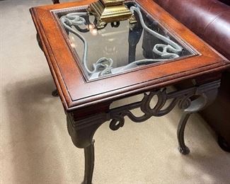 Rectangle glass top end table, 24" x 28" x 23"H, was $145, NOW $115