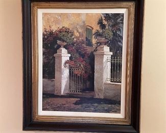 Black & gold framed print, 33" x 39", was $50, NOW $35