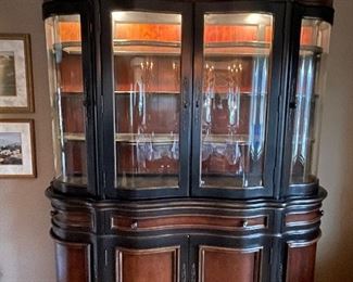 Walter E Smithe hutch, 88.5”H x 72”W x 21”D, was $695, NOW $595. (Top hutch can be removed and the bottom can be used as a sideboard. )