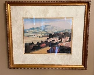 Country scene picture, 19.5" x 17", was $24, NOW $15