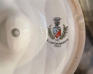 Stamp on bottom of tea set