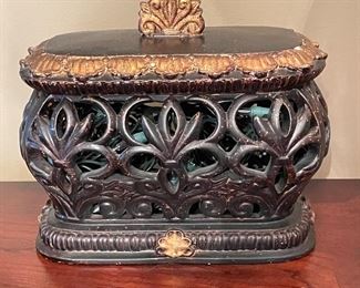 Oblong box w/ lid, 9.5" x 8"H, was $15, NOW $9