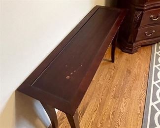 Additional view of top of console table.