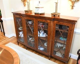 Modern History - Glazed Front Breakfast Bookcase (Priba Furniture)