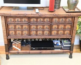 Rattan Apothecary Chest