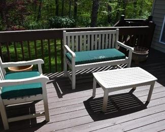 Painted Teakwood Settee