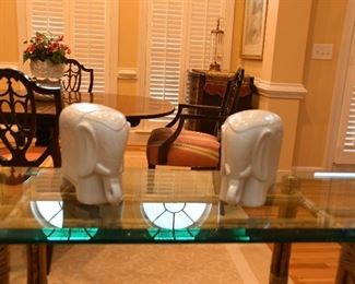 Maitland Smith Stylized Elephant Bookends