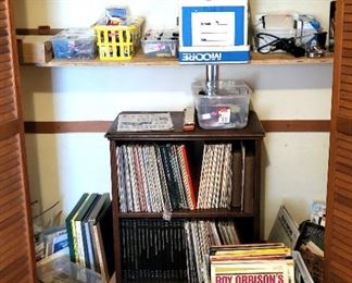 Extensive selection of LPs and some 78s, office supplies, etc.