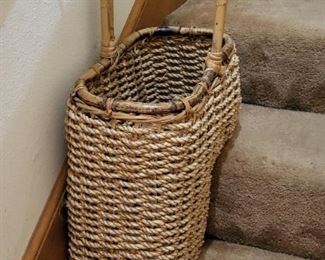 Unique staircase basket