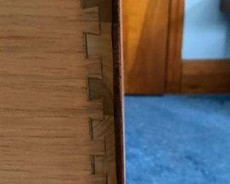 american of martinsville walnut and cane mid century modern