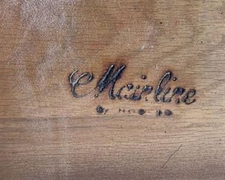 Mainline by Hooker Mid Century Walnut Double Pedestal Floating Top Desk
