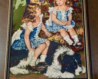 Vintage Renoir Rendition Needlepoint 