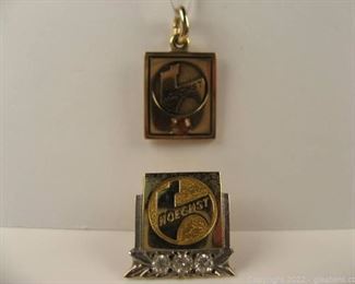 10kt Gold Hoechst Charm Pendant and Pin