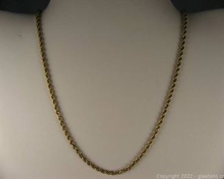 14kt Gold Rope Chain