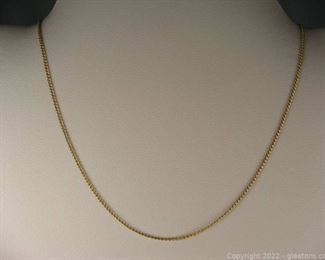 Dainty 14kt Curb Chain
